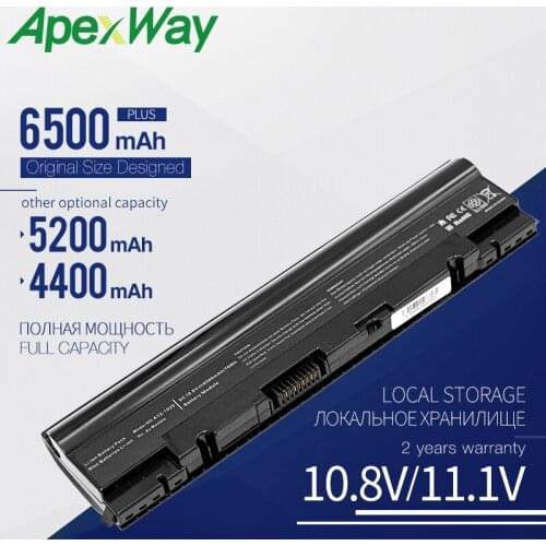 Apexway 6500 mAh A31-1025 A32-1025 Laptop Battery for Asus Eee PC 1025 1025C 1025CE 1225 1225B 1225C R052 R052C R052CE 6 Cells
