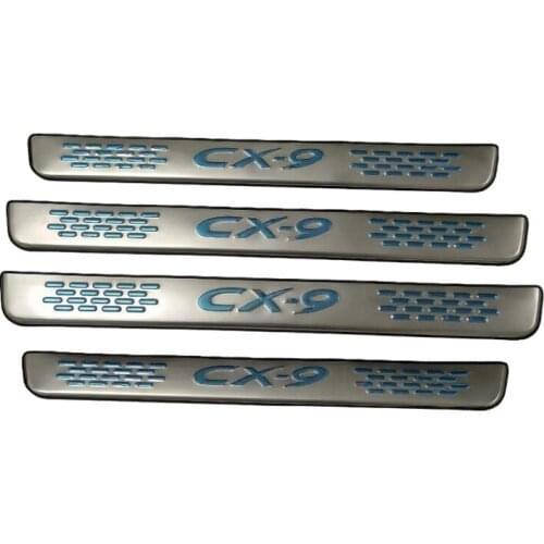 4PCS Car Accessories For Mazda Cx-9 Cx 9 Cx9 Stainless Steel Door Sill Pedal Cover Scuff Plate Protector Car Styling 2007-201616