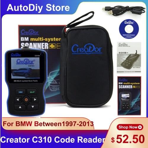 Creator C310 Plus Multifunctional Tools OBD2 Automative Scanner Code Reader For BMW Full System Diagnostic Tools Clear Faults