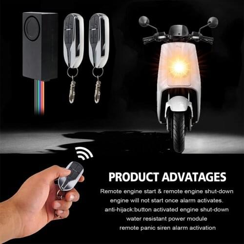 Wireless Motorcycle Bicycle Alarm for Bike Motorcycle Car Vehicles Door Window Security Anti-Theft Alarm with Remote Control