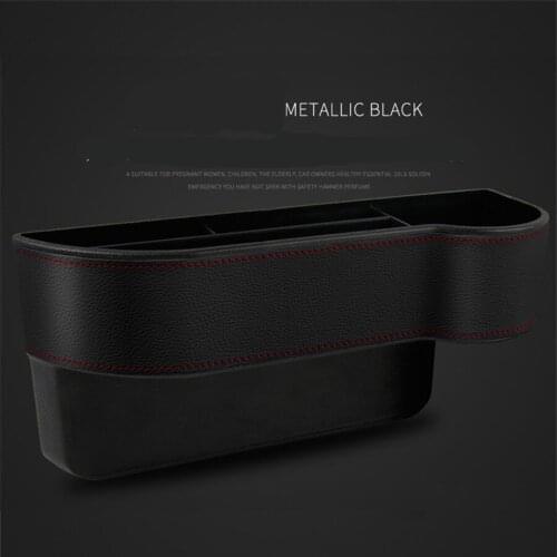PU Car Seat Crevice Storage Box Leather Auto Gap Pockets Phone Cup Drink Coin Accessories Interior Molding