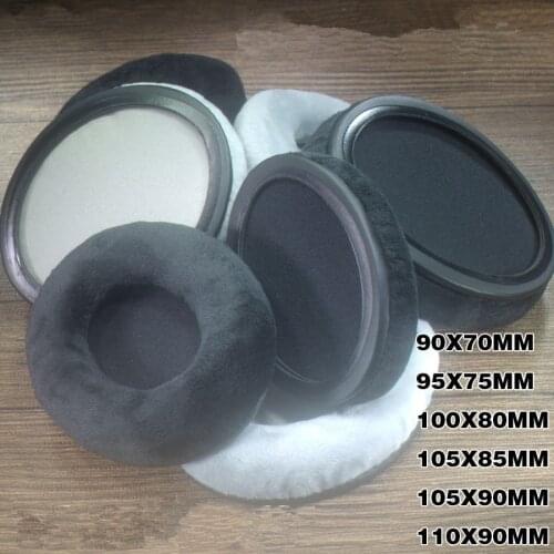 Black Grey Velvet Foam Ear Pads Cushions 90X70 95X75 100X80 105X85 110X90MM For Many Headphones for AKG for Sony Headphones 4.1