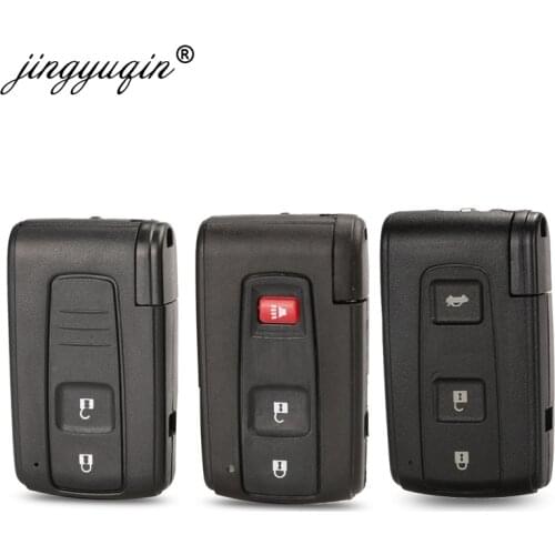 Jingyuqin 5pcs/lot 2/3 Button Remote Key Shell for Toyota Prius Corolla Verso +TOY43 Insert Key Blade Replacement Case