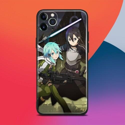 Sword art online Bullet of Bullets Kirito Sinon For iPhone se 6 7 8 plus x xr xs 11 pro max soft silicone phone case cover shell