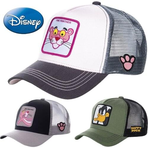 Fashion Disney Pink Panther Cotton Baseball Cap Men Women Hip Hop Hot Style Dad Mesh Hat Cute Cartoon Trucker Hat Shipping Free