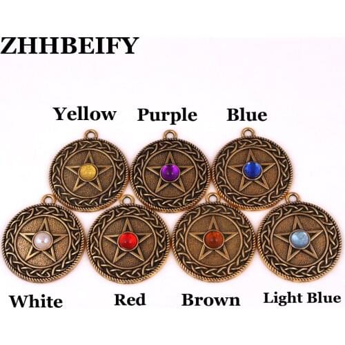 Fashion Knot PENTACLE Pendant solid background Pentagram w/ Rhinestone choice religion jewelry charm necklace earring sets