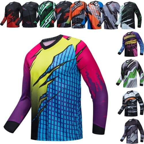 2020 Mens MTB Motocross Jersey Motorcycle Mountain Bike Moto Wear BMX DH T Shirt Clothing Maillot Ciclismo Downhill green
