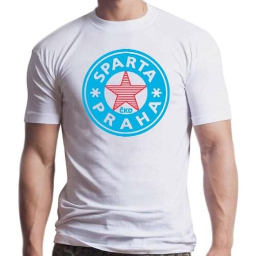 New Round Neck Best Selling Male Natural Cotton Shirt Sparta Prague Soccerite T shirt