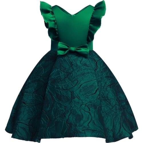 New fashion spot childrens dress Cross-border girl dress jacquard princess dress
