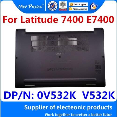 Laptop NEW original Bottom Base Bottom Cover Assembly black D shell for Dell Latitude 7400 E7400 EDC40 0V532K V532K AM2EB000201