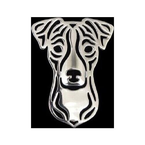 Wholesale dog brooches Jack Russell Smooth delicated designed for pet lovers Silver plated 12pieces/ lot
