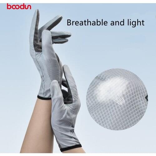 Boodun New Outdoor Sunscreen Gloves Breathable Mesh Mountaineering Running Cycling And Driving Sports And Flexible touch Gloves