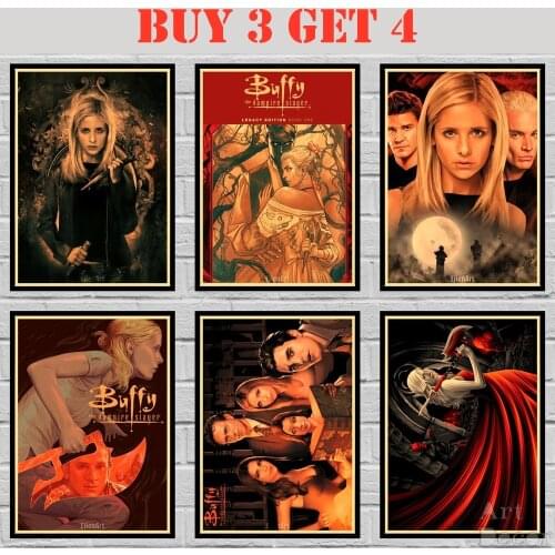 28 Designs Buffy The Vampire Slayer Kraft paper Poster Artwork Painting Funny Wall Sticker 1 42X30cm