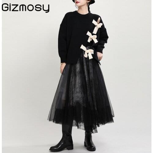 Hollow Pullover Sweater Women 2020 Autumn and Winter New Design Sense Niche Tops Loose Mid-length Knit Sweater For Women Fashion