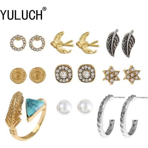 YULUCH Punk Star pearl simplicity personality suit earrings holiday jewelry for women earrings girl special birthday gift lady