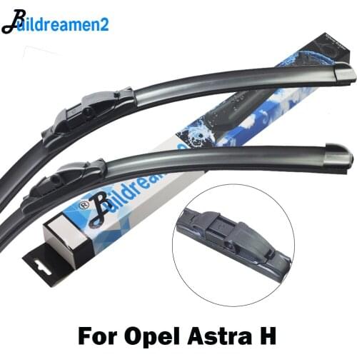 Buildreamen2 Car Wiper Blade Rubber Windscreen Wiper For Opel Astra H Hatchback Estate Van GTC Coupe Fit Side Pin Arms 2004-2010