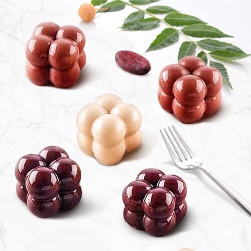 Silicone Candle Cake Mold Fondant 3D Mould Homemade Candle Making Supplies Soap Bubble Mold Pastry Baking Tool Kitchen Gadget