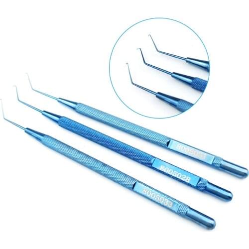 Titanium Fukasaku Small Pupil Snapper Hook and Nlchamln Phaco Chopper Ophthalmic Eye Instrument