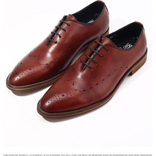 Men Leather Shoes Pointed Toe Men Business Dress Classic Style Lace Up Shoes For Men Oxford Shoes