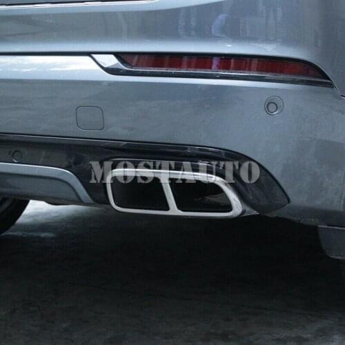 For Volvo XC90 2016-2018 Extrerior Rear Exhaust Muffler Decorative Frame Trim 2pcs Car Accessories Interior Car Decor Car Trim
