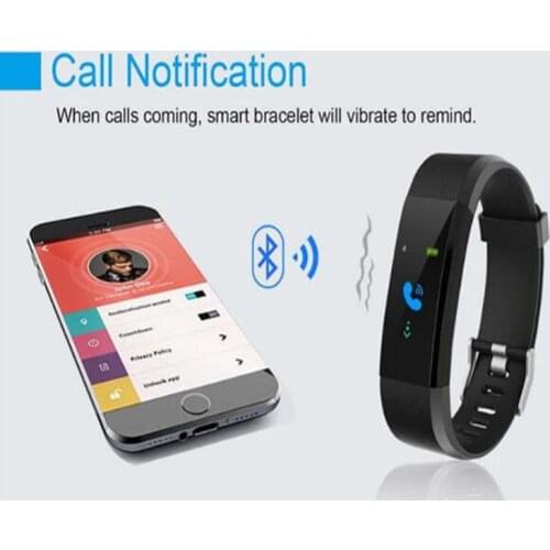 Waterproof 115Plus Fitness Watch App Calorie Silicon USB Smart Bracelet