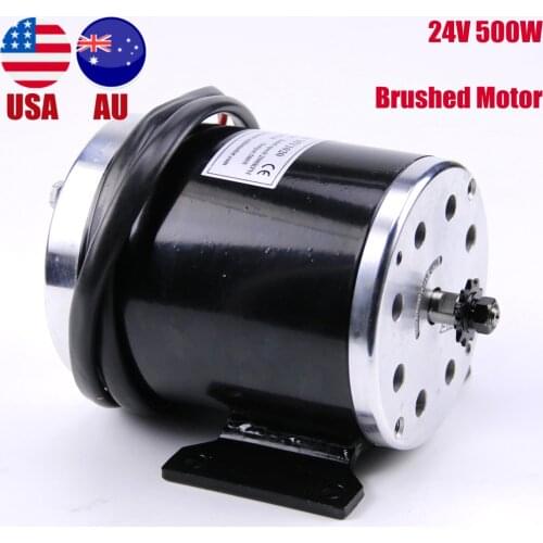 MY1020 500W 24V Unitemotor High Speed Brush DC Motor Electric Bicycle Motor E-Scooter Motor Ebike Brushed Gear Motor