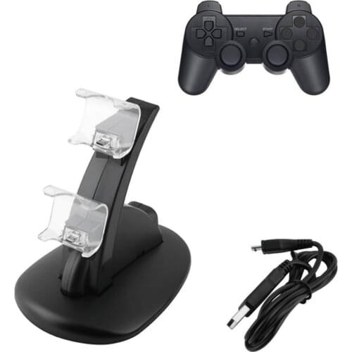 Original Dua USB Charging Socket Kit Charger Dock Stand Cradle For PS4 Console Controller Play Station Game Pad with USB Cable