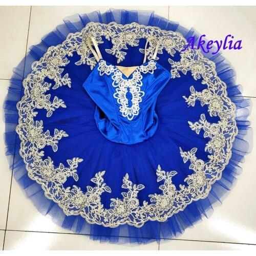 7 layer of tulles Royal blue tutu practice Ballet performance Tutu Women Classical Pancake Tutu Costume Dress for girls 19053