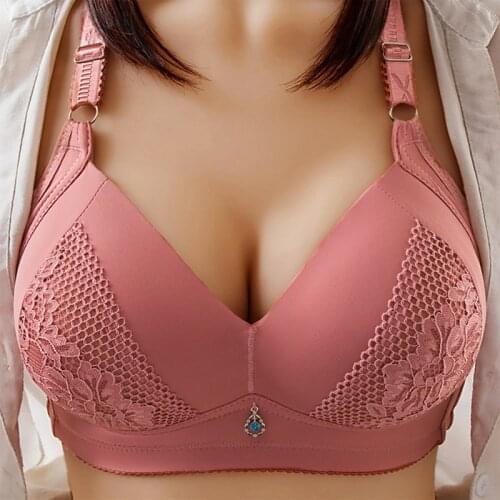 Plus Size Yoga bra Push Up Underwear Women Wire Free Bra Lace Sexy Bra Woman Adjustable Brassiere Femme Seamless Underwear Lady