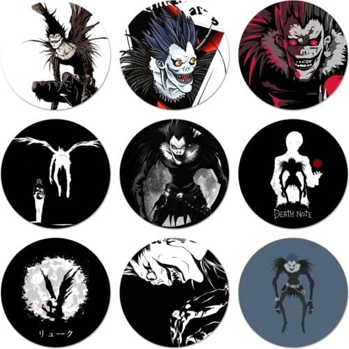 58mm Death Note Ryuk kira Icons Pins Badge Decoration Brooches Metal Badges For Backpack Decoration