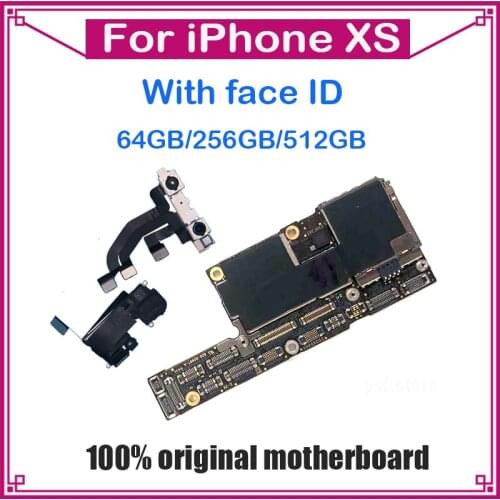 100% Original Unlock Free iCloud for iPhone XS Motherboard With/No face ID full chips logic board Good Plate Support IOS update