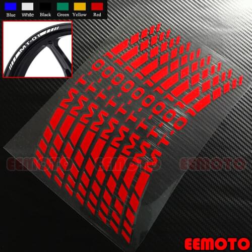 16 X Wheels Rims Tire Decals Reflective Stickers Stripes Waterproof Motorcycle For MT-01 MT-25 MT-03 MT-07 MT-09 MT10 MT07 MT09