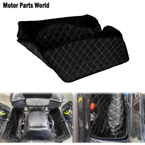 2xMotorcycle Thread Extended Bags Saddlebag Insert Carpet Liner For Harley Touring Road Electra Glide Road King Ultra 2014-2021