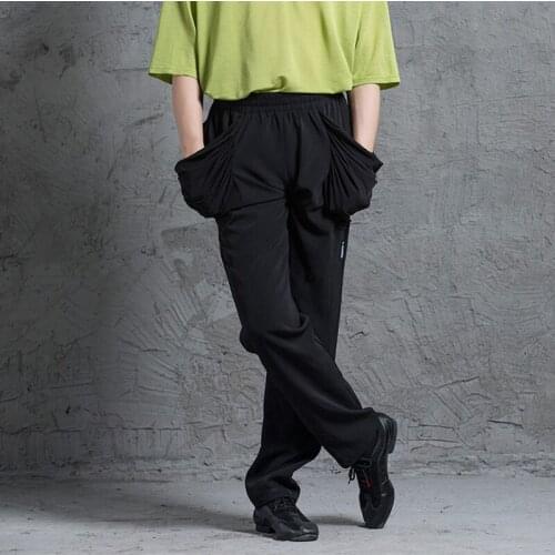 2021 Latin Dance Clothes MenS Ballroom Dance Pants Modern Trousers Practice Pants Loose Harem Pants Competition Clothes DN7486