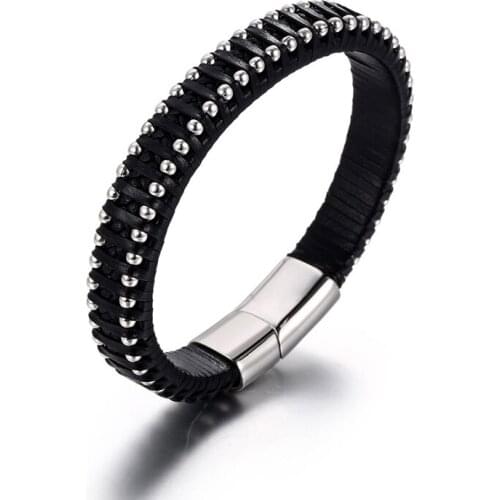 2021 High Quality Leather Clasps Charm Bracelets Custom BFF Family Love Gifts Jewelry For Men Women