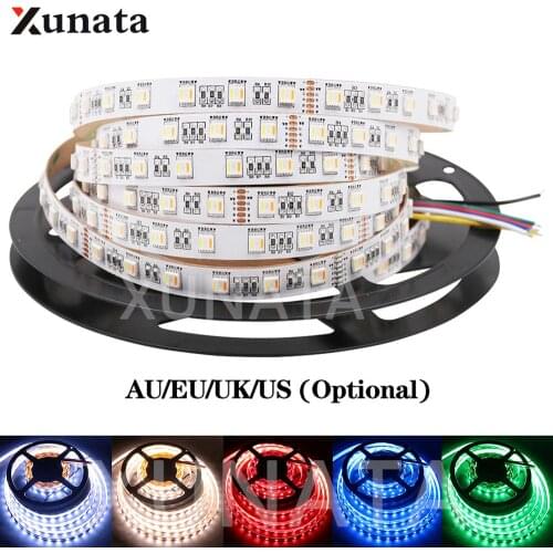 5m 12V 24V 5 Colors in 1 Chip LED Strip 5050 RGB+CCT(RGBW RGBWW) 60Leds/m Waterproof Flexible Ribbon Tape + Mi Light RF Remote