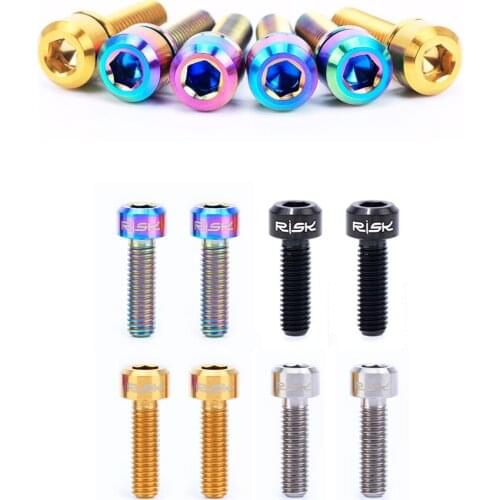 Road Racing Mtb Bike Stem Fixing Bolts M5x16/18mm Titanium Bicycle Stem Bolt Screws 6PCS