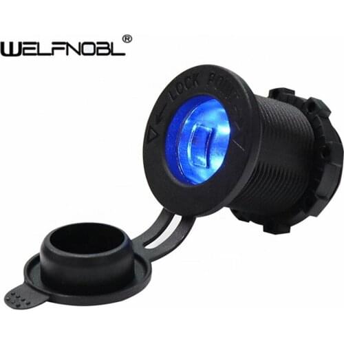 Car Cigarette Lighter Adapter Plug with LED Indicator Waterproof Car Marine Moto Power Supply Outlet Cigarette Lighter Socket