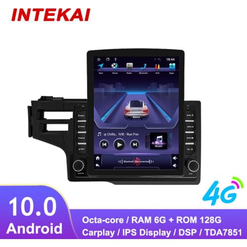 9.7" Vertical Style Tesla Screen Android 10.0 Car Radio GPS Navigation Autoradio multimedia player for honda Fit LHD 2014 2017