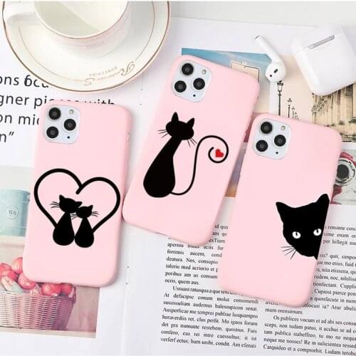ZOROXU cartoon cute black cat Phone Case For iPhone 12 Mini 11 Pro XS Max X XR 7 8 Plus
