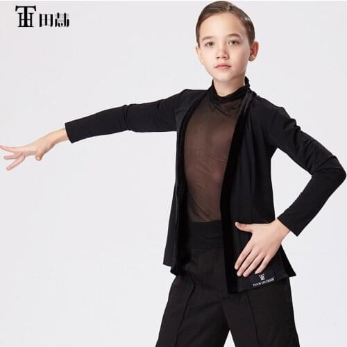 Fashion new fashion childrens Latin dance shirt two piece suit for boy high quality free shipping hot sale