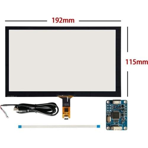8 inch192mm*116mm Capacitive Touch Digitizer Raspberry Pi tablet PC GPS navigation Touch screen panel Glass+USB Driver board