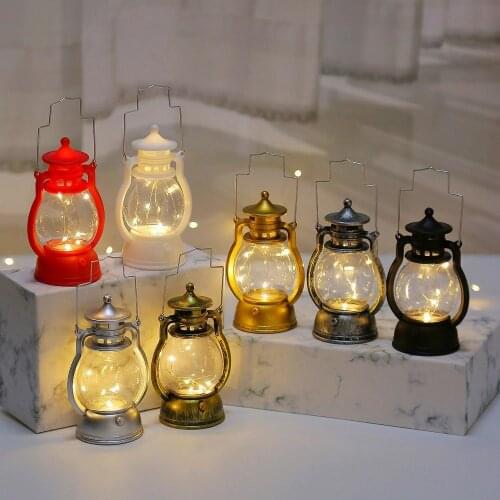 Energy-Saving Holiday Desktop Hanging Bar Night Light Halloween Decorative Led Small Home Party Retro Lantern Retro Oil Lamp