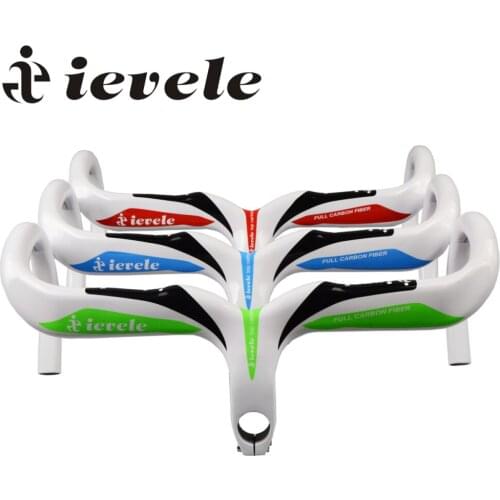 Ievele Full Carbon Fiber Road Bicycle Integrated Handlebar with 28.6mm stem Carbon Road Handlebar Bike Parts bike accessories