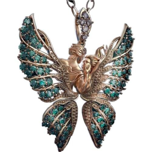 Exquisite Fashion Angels Pendant Necklace Butterfly Wings Prayer Necklace Faith And Love Jewelry Gift Necklace Pendant Gift