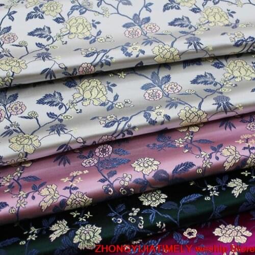 Chinese silk Brocade jacquard weave fabric Mongolia Robe cloth DIY bag Book cover Performance clothes 24