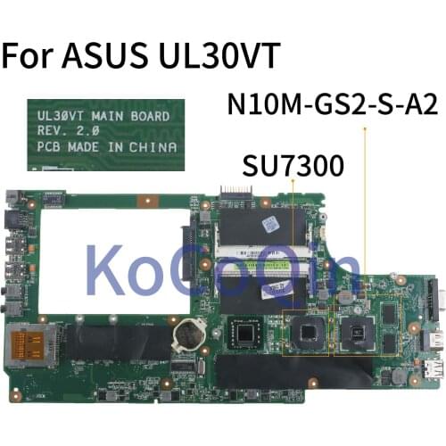 KoCoQin Laptop motherboard For ASUS UL30VT SU7300 Mainboard REV.2.0 N10M-GS2-S-A2