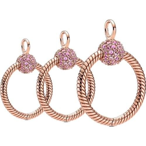 925 Sterling Silver HOT SALE O Pendant fit Original 3mm Necklace DIY Charm Bead Jewelry For Women GIFT