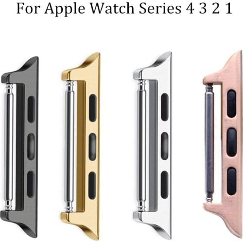 Seamless Metal Aluminum Adapter For Apple Watch 38mm 42mm Strap Watchband Connector Linker For iwatch 4 40mm 44mm Series 3 2 1