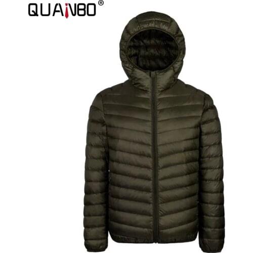Plus Size 11XL 10XL 9XL Mens Lightweight Water-Resistant Packable Hooded Puffer Jacket